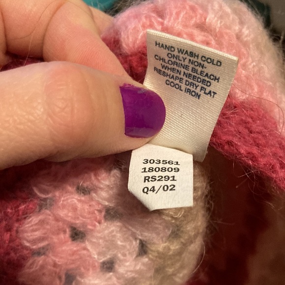 Pink stripe mohair beanie - Picture 4 of 4